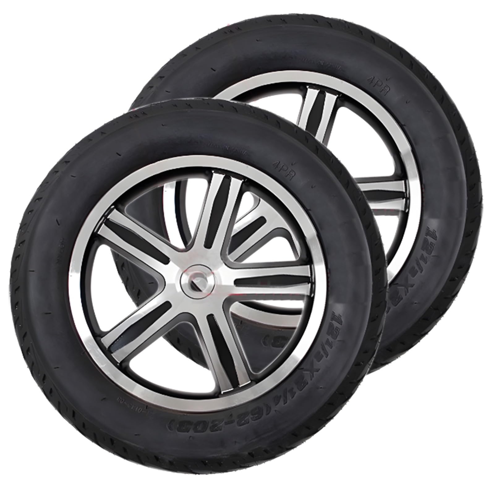 Para 12 Cale Tylne Koło Wózka Inwalidzkiego, 12 1/2 x 2 1/4 z Oponami Solidna, Akcesoria Zamienne do Wózków Elektrycznych, Walkers