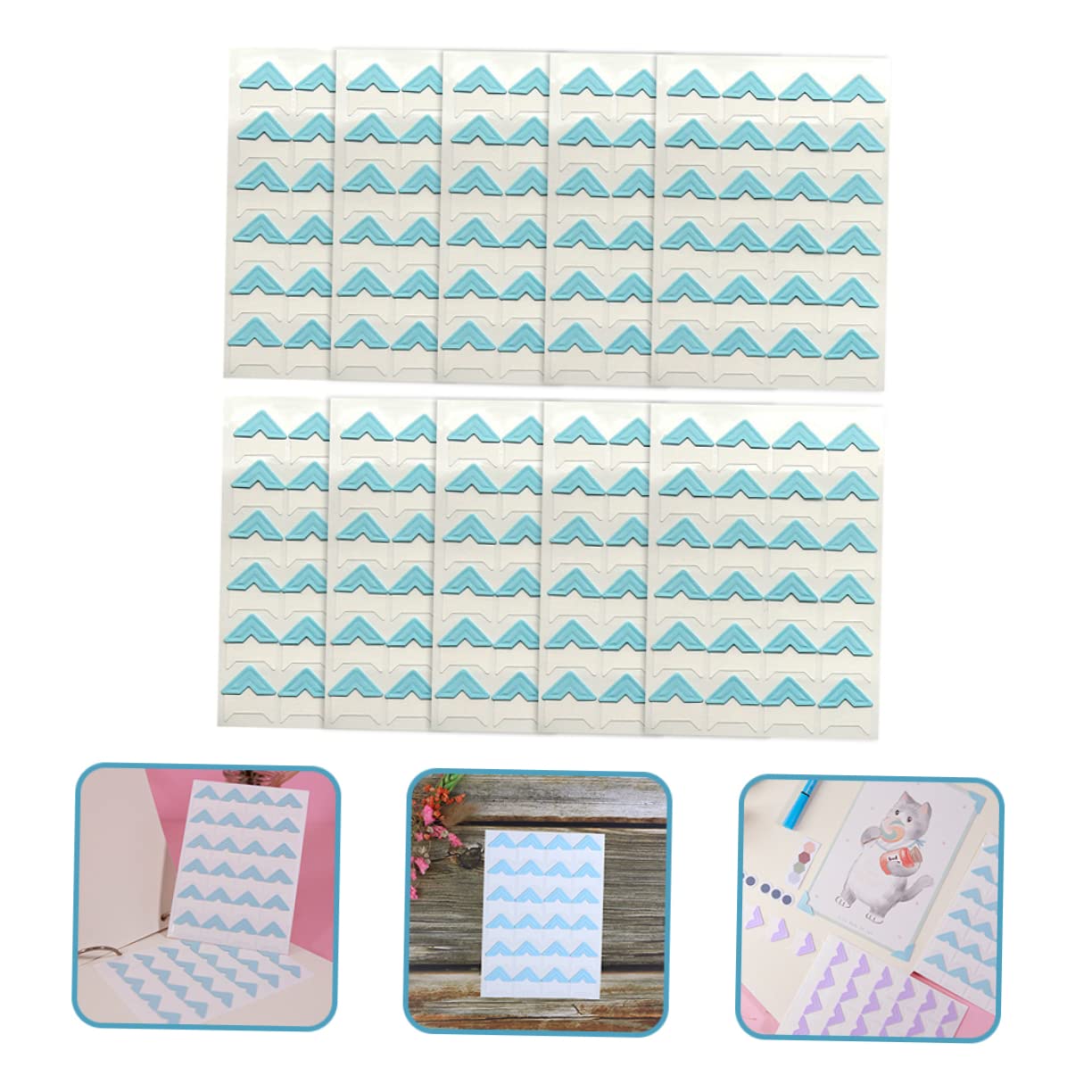 SEWACC 50hojas Esquinas De Fotos Autoadhesivas Transparentes Para Álbumes Scrapbooking y Proyectos Protección De Esquinas Para Fotos y Recuerdos
