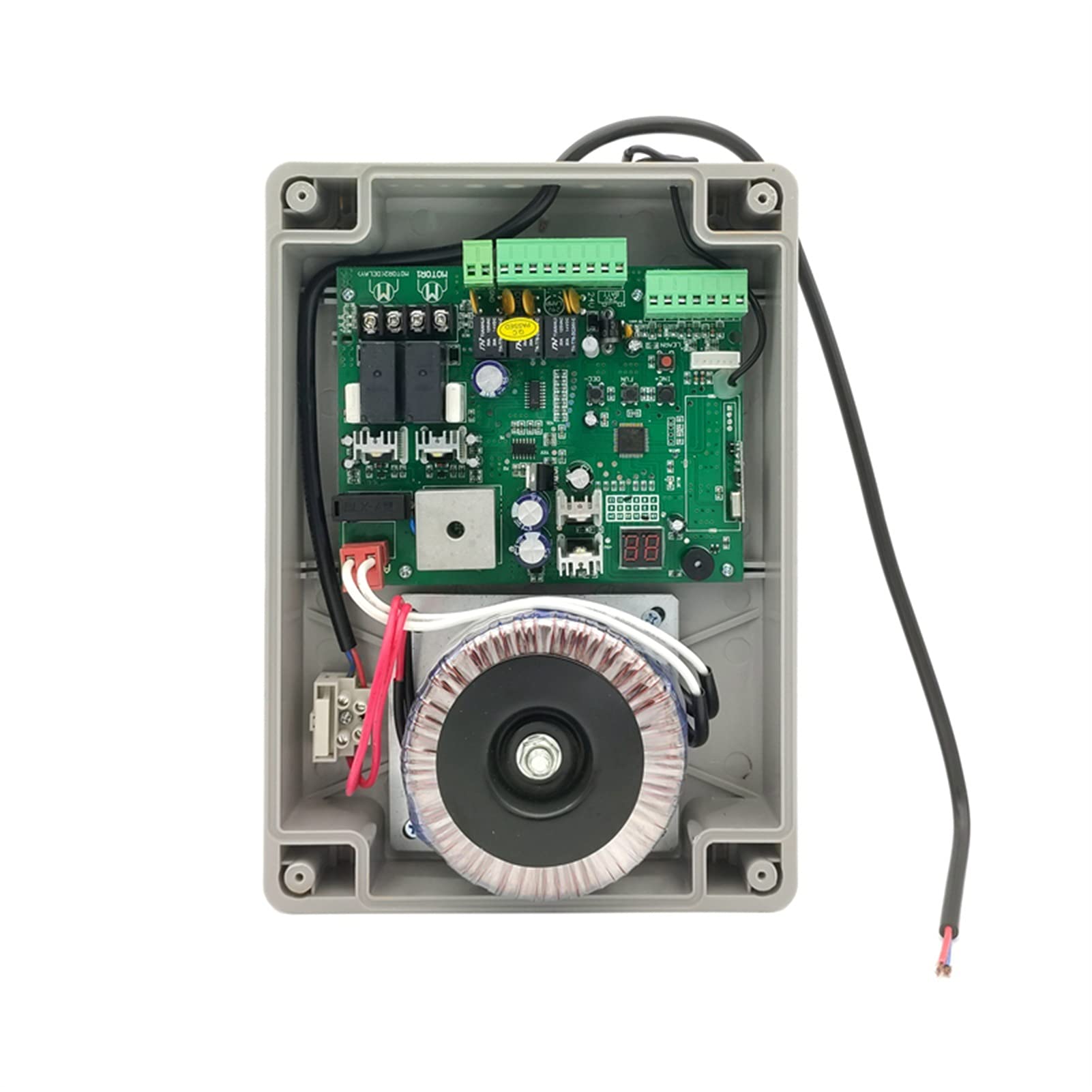 Abridor de puerta de Garaje, 30 0KG Accionamiento automático de la puerta de la puerta de giro con control remoto Bloqueo eléctrico Luz de advertencia Operador de puerta de la puerta del operador del