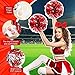 Yinder 24 Pcs Cheerleading Pom Poms with Finger Holes and 12 Pcs Cheer Large Hair Bow for Girl Metallic Cheerleader Pom Poms for Softball Dance Cheer (Red Silver Pom)