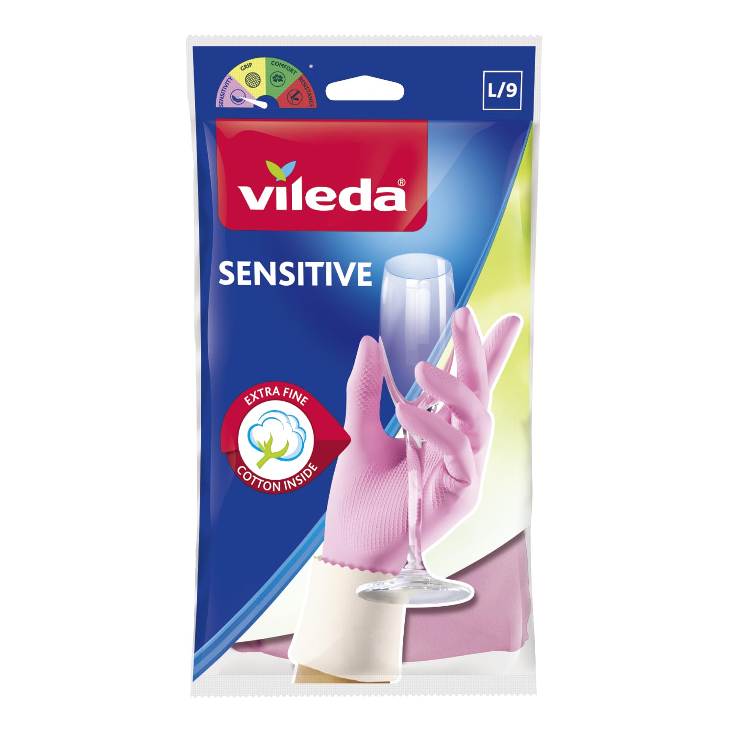 The fine/sensitive rubber gloves for maximum tactile sensitivity, size L, 1 pair