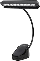 Vista 1 de Keenso Luces de soporte de música, lámpara de soporte de música recargable, luces LED de libro con clip en cuello ajustable recargable USB lámpara