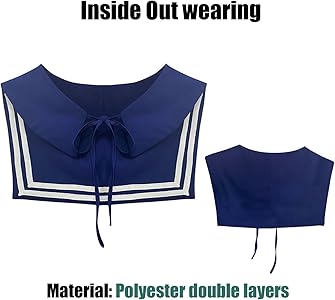 本日限定価格muguet frill sailor collar blouson Amazon.com: HoosaiyWoo Fake Sailor Collars for Women Detachable