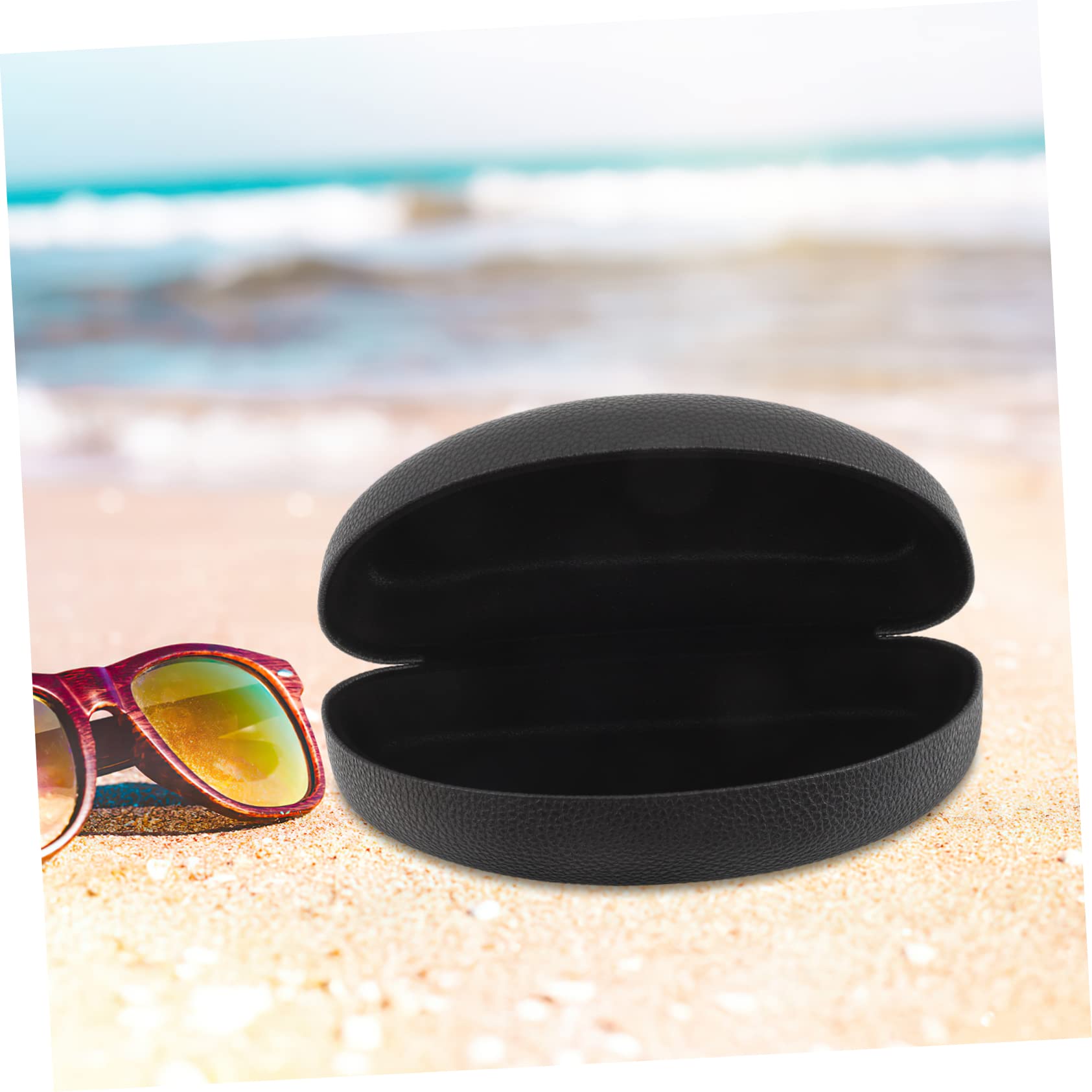 BESTYASH Estuche Para Gafas De Sol Mostrar Doble Múltiple Delgado Azul Gafas De Sol Unisex Pesas De Mano Para Mujeres Estante Visera Poseedor Etui Mancuernas Cuero