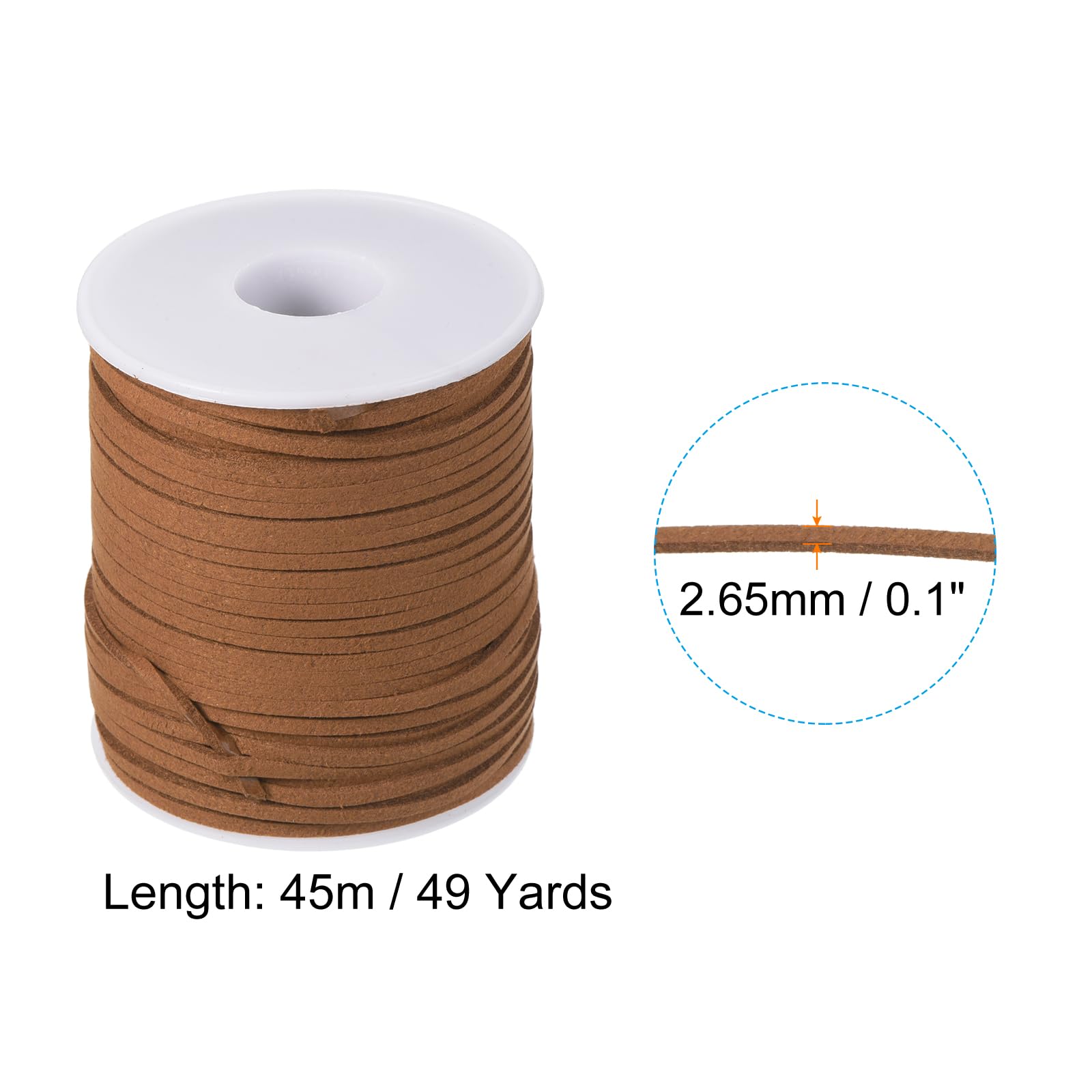 PATIKIL 0.1" x 49 Yards Suede Lace Cord - Image 2