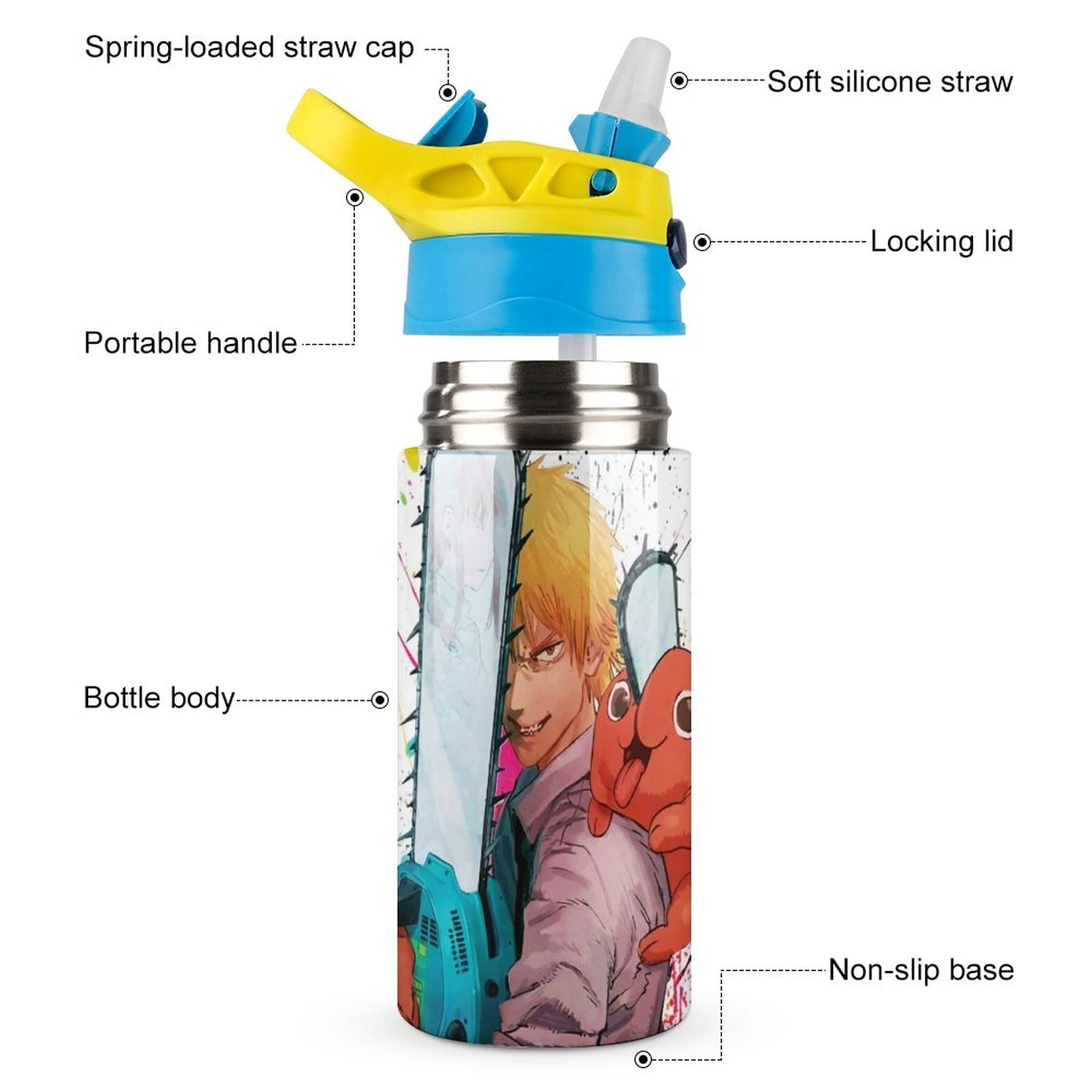 チェンソーマン ステンレスボトル 500ml Amazon.co.jp: チェンソーマン 水筒 ステンレスボトル 直飲み 真空断熱