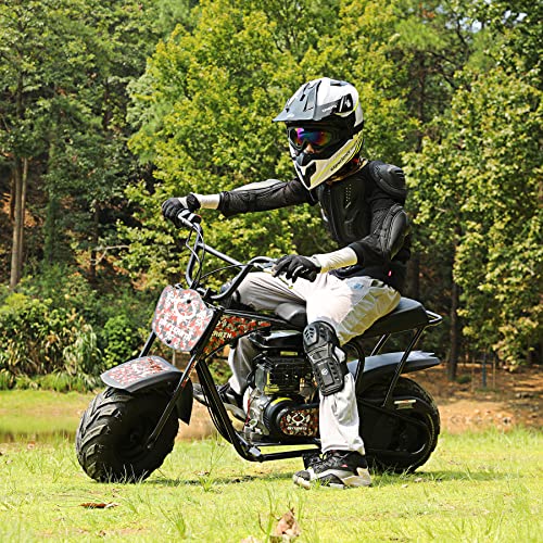 Oryxearth Mini Dirt Bike for Kids, 105CC 4-Stroke Gas Powered Off-Road Motorcycle Pocket Pit Trail Mini Bike W/EPA Approved, Up to 24 Mph Weight Support 185 LBS, Red