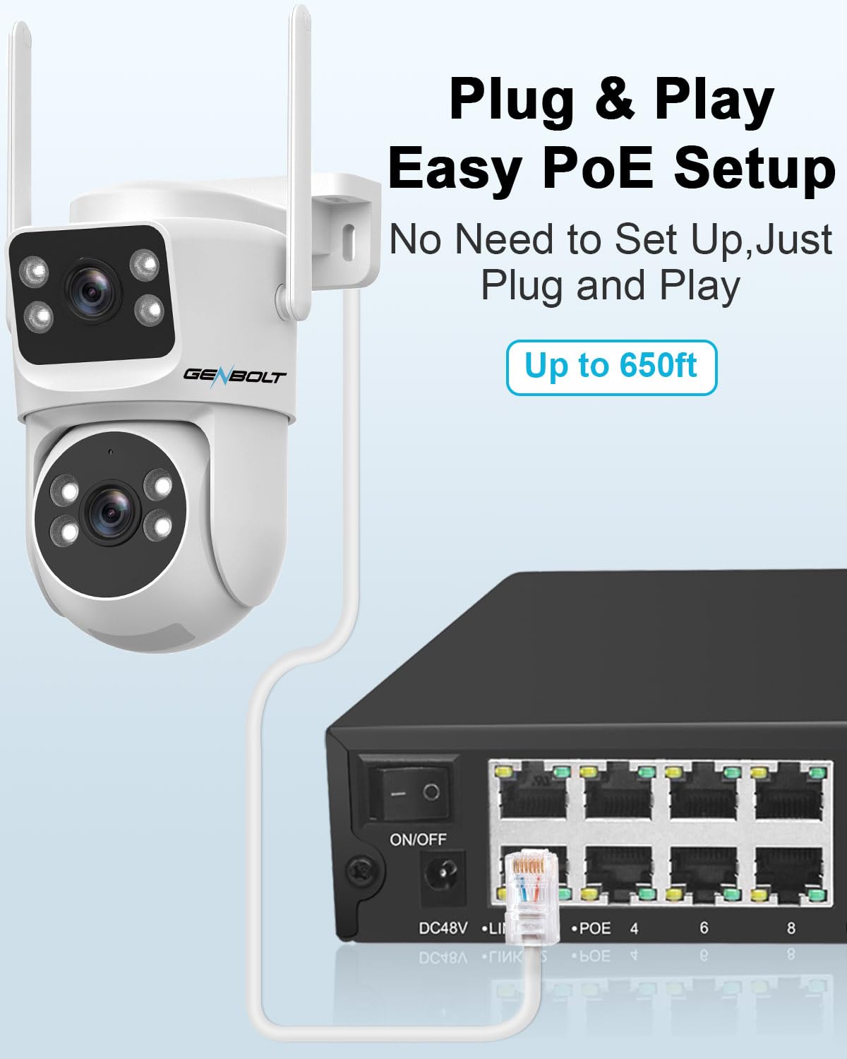 防犯カメラ 録画機 NVR PoEカメラ 有線 LANケーブル GENBOLT Amazon.co.jp: GENBOLT 4K 防犯カメラ録画機 PoE NVR 10ch 防犯