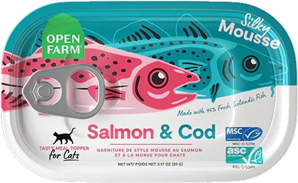 Open Farm Salmon & Cod Meal Topper for Cats - 89G