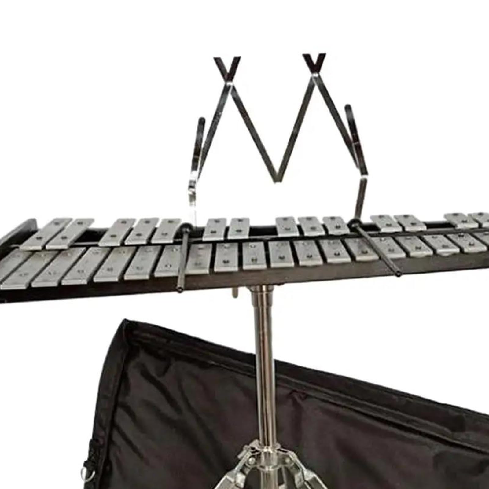 Instrument de Percussion Glockenspiel en métal Durable à 37 notes avec pupitre et sac Glockenspiel Percussion Instrument