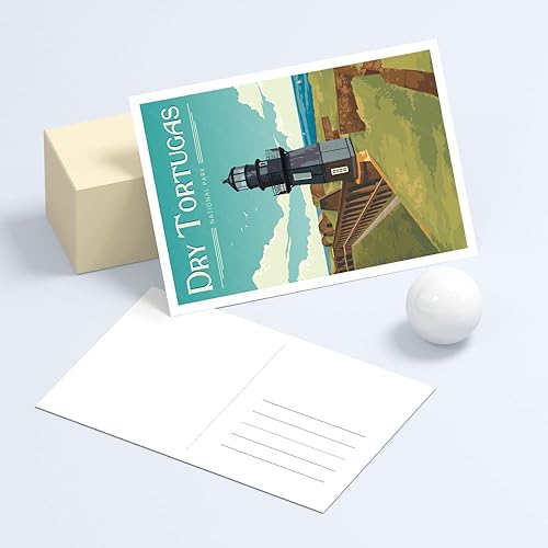 Miniatura 5 de gaeaverse Dry Tortugas National Park - Postales vintage de 9 piezasjuego de tarjetas de felicitación para los parques nacionales de los Estados
