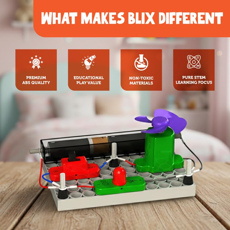 Image of Blix E-Circuits Motion, STEM Robotics Toy with 31 Components for Kids Aged 8+. Educational Robotic to Teach How Motion-Based Circuits Work