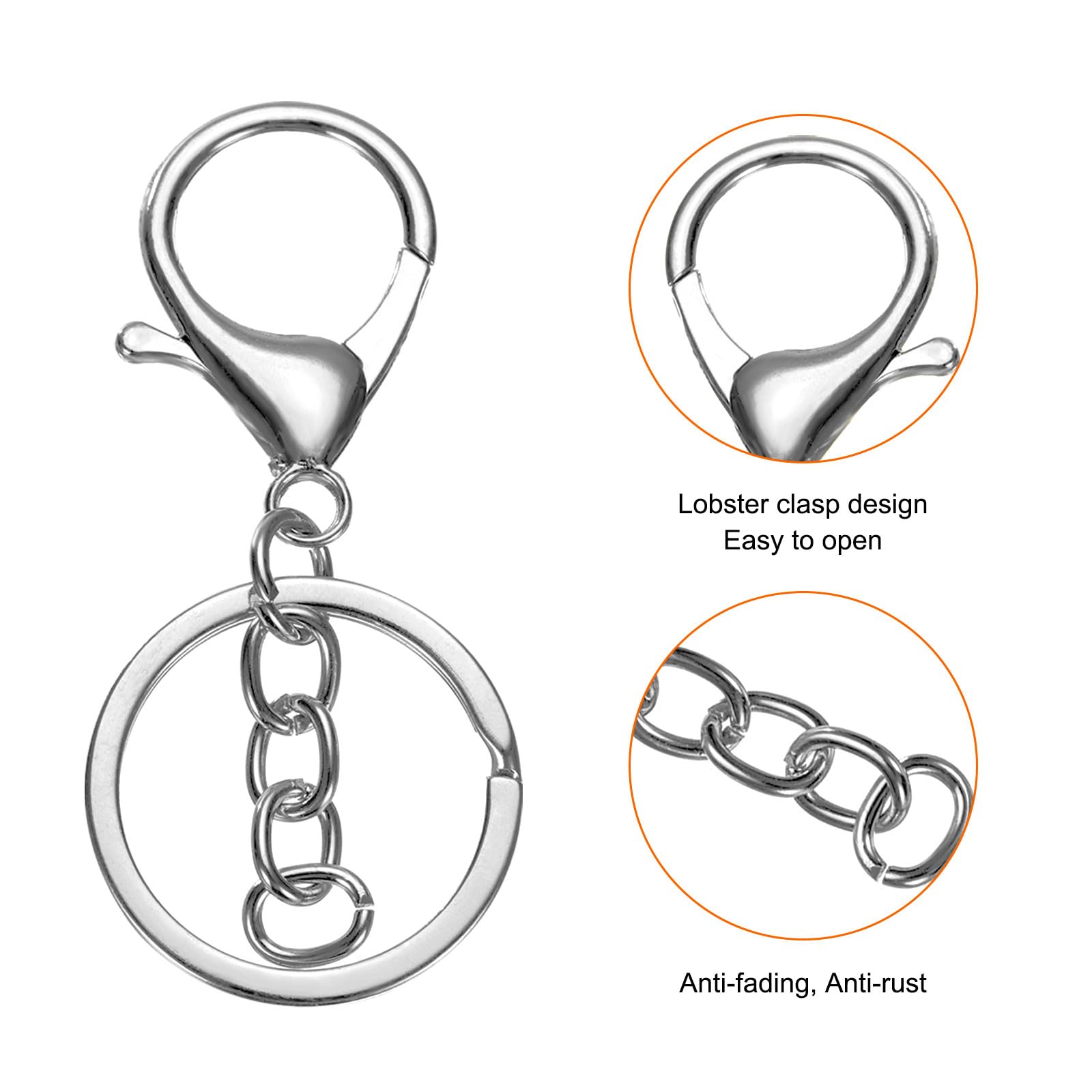uxcell Lobster Claw Clasps Keychain - Image 3