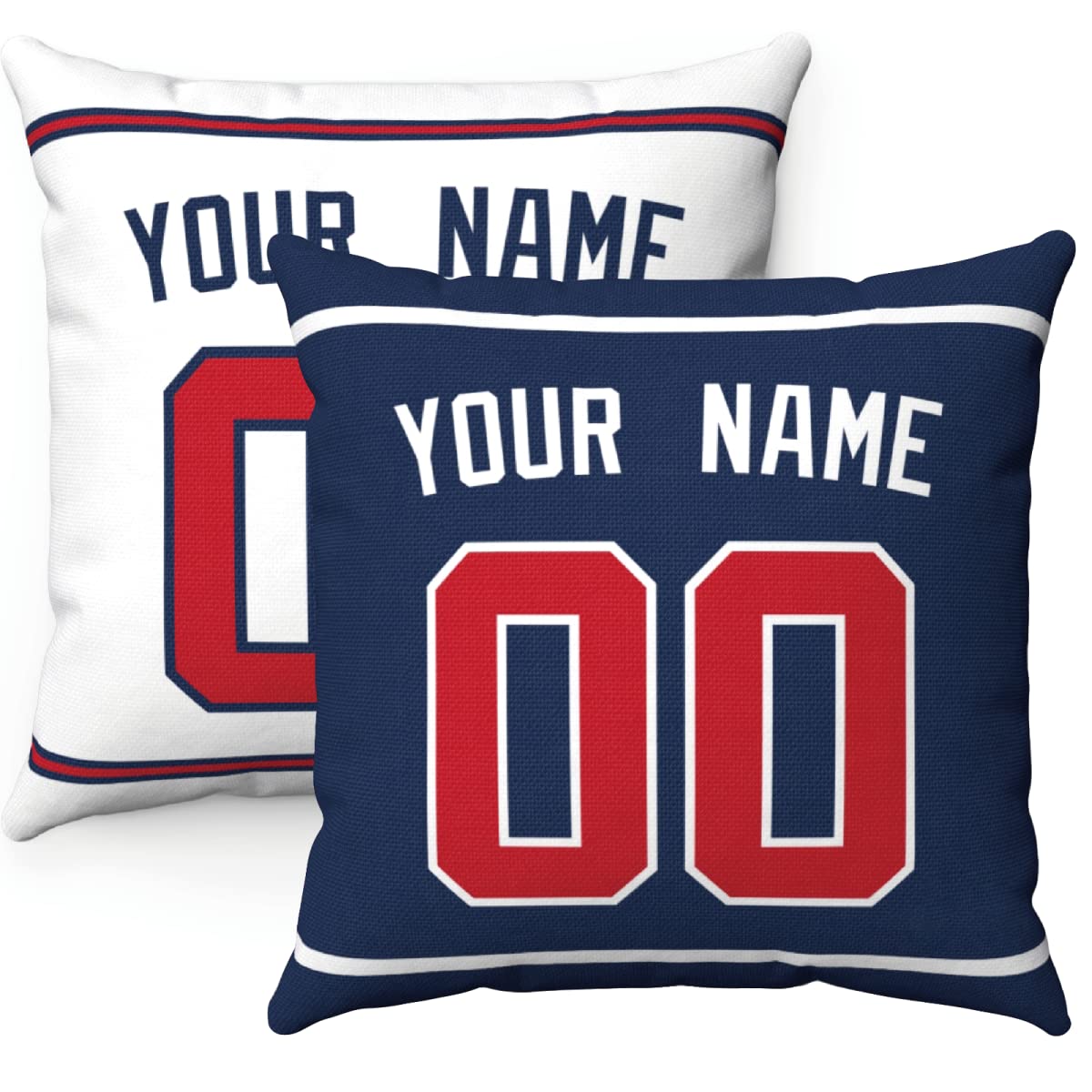 ANTKING Throw Pillow 2 Packs Personalized Custom Any Name and Number for Men Women Boy Gift
