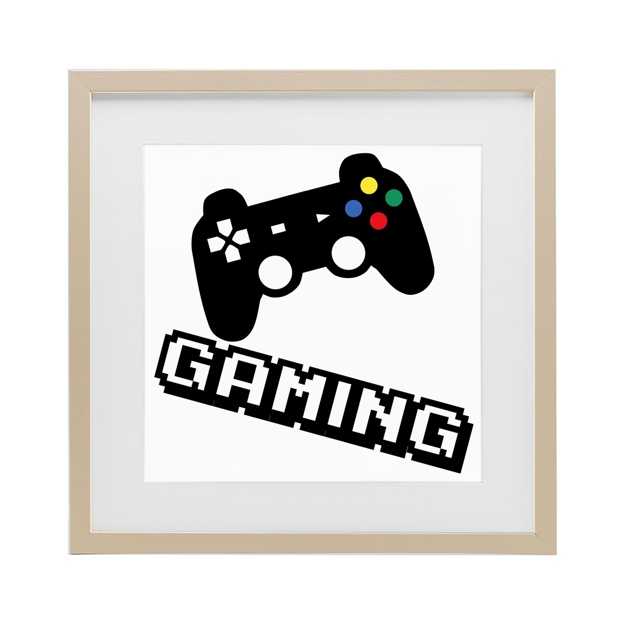 Stupell Industries Harvest Pine (Textured) 'Playful Pixel Gaming'| Framed Print Under Glass