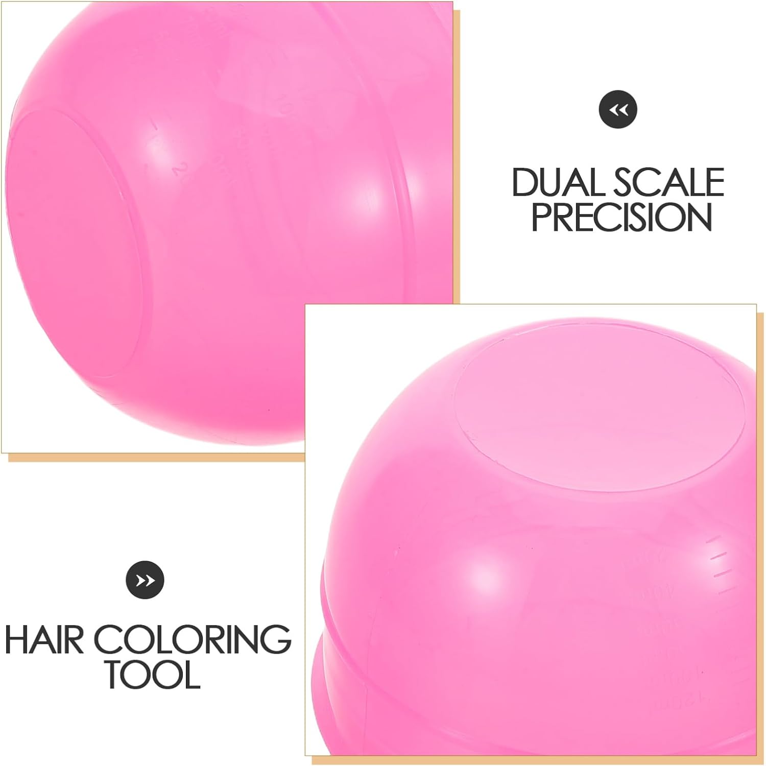 CALLARON Hair Dye Shaker Bowl With Dual Scale Plastic Hair Color Mixing Cup Hairstylist Coloring Dyeing Tools For Salon Hairdressing