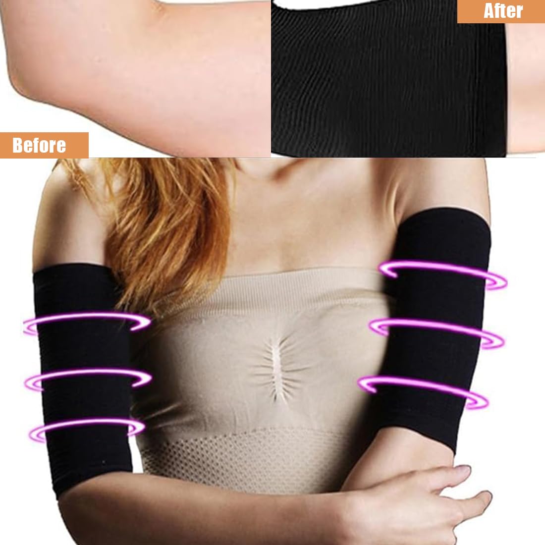Manchon de Compression pour Bras Supérieur, Attelle Réglable pour Tendinite du Biceps et Coude, Couverture de Protection de coude Respirante Protecteur de coude en Gel pour Peau sèche