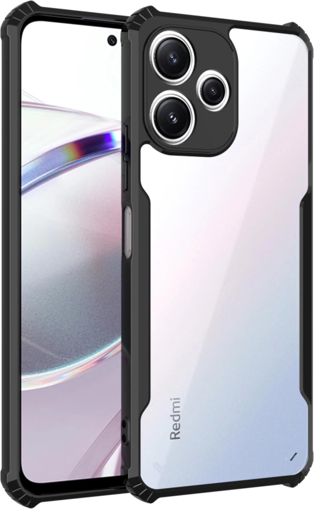 SHINESTAR Mi Redmi 12 5G / Poco M6 Pro 5G Back Cover Case | Ultra Thin 360 Degree Protection Crystal Clear Tranparent Bumper Back Cover Case for Mi Redmi 12 5G / Poco M6 Pro 5G - Black (B0CH3YRCRQ) Amazon Price History, Amazon Price Tracker