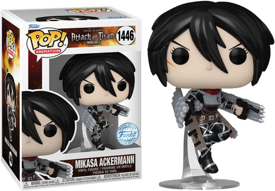 Funko Pop! Animation: Attack on Titan - Mikasa Ackermann (Metallic) Figure (BBTS Exclusive)