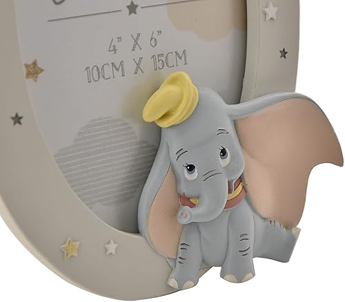 Miniatura 3 de Magical Beginnings - Marco de fotos de resina Dumbo de 4 x 6 pulgadas, un regalo para una fiesta de bebé o baby shower, con licencia oficial