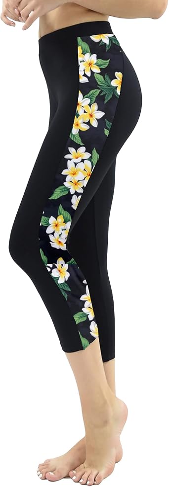 Private Island Sports Women UPF 50+ Capri Leggings Swimsuit Pants Beach Bathing Swim Rash Guard CubanoBoom Bottom RLCP