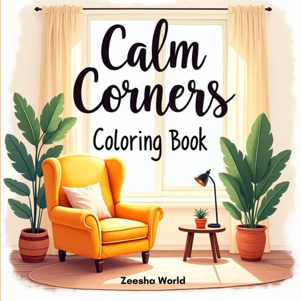 Calm Corners: A Cozy Spaces Coloring Book for Relaxation and Stress Relief