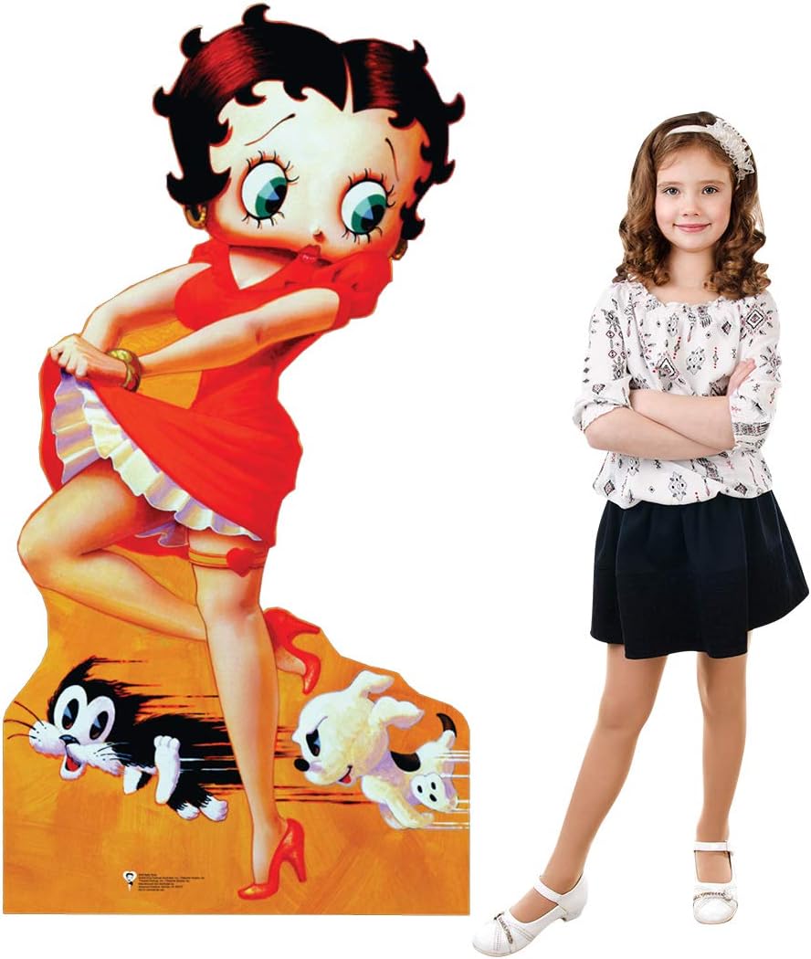 Flash Deals - 50% OFF Advanced Graphics Betty Boop with Pudgy and Cat Life Size Cardboard Cutout Standup