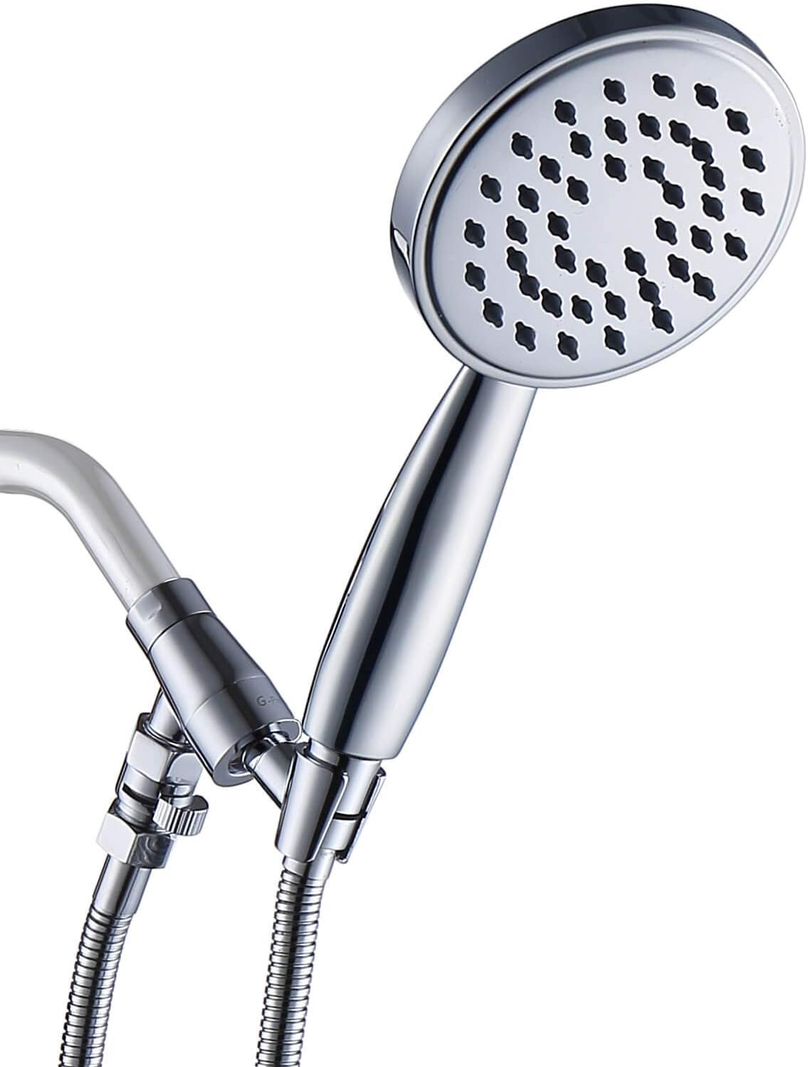 All Metal Shower Head with Hose and Articulated Bracket Holder in ...