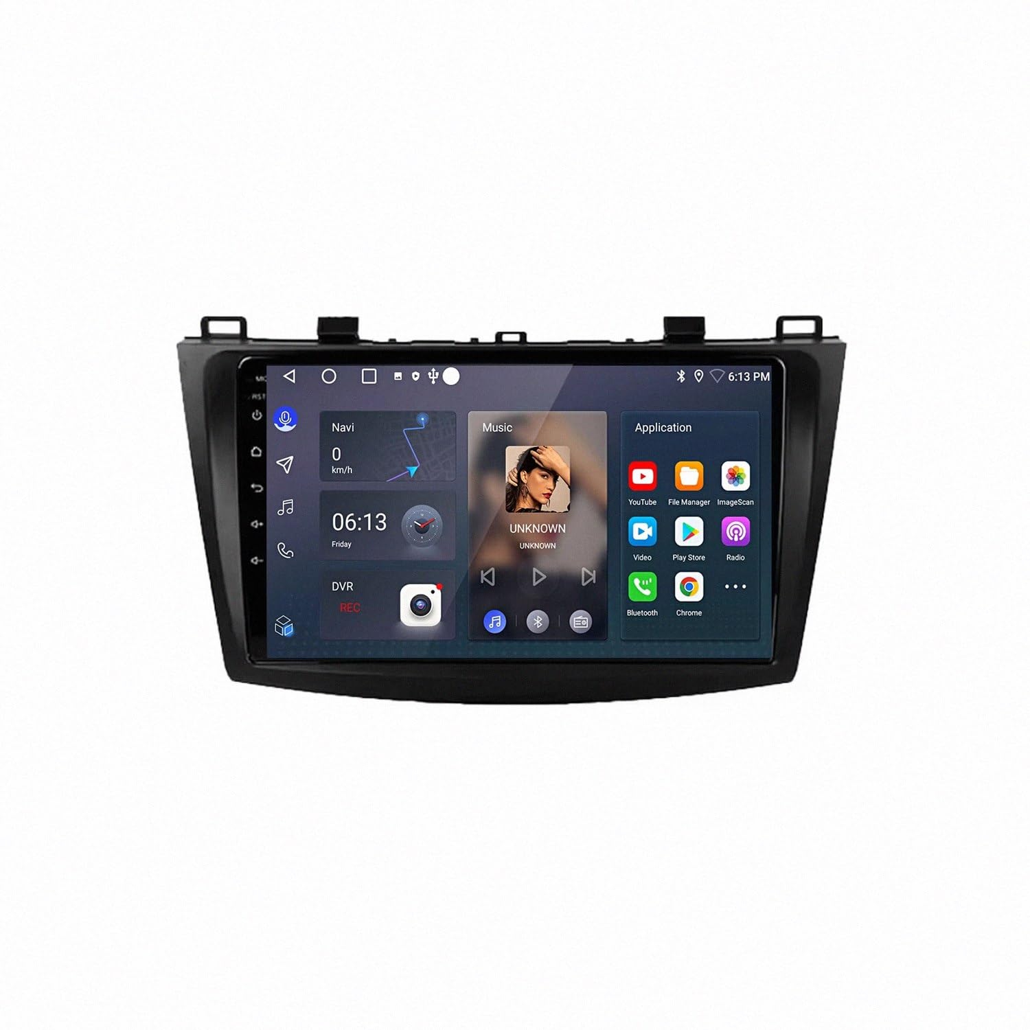 GPS Voiture pour Mazda 3 2009-2013 GPS Navigation Voiture, Car Radio Écran Tactile Capacitif, Carte Haute Définition, FM, Console de 3D, 4 Nuclear 1G+16G