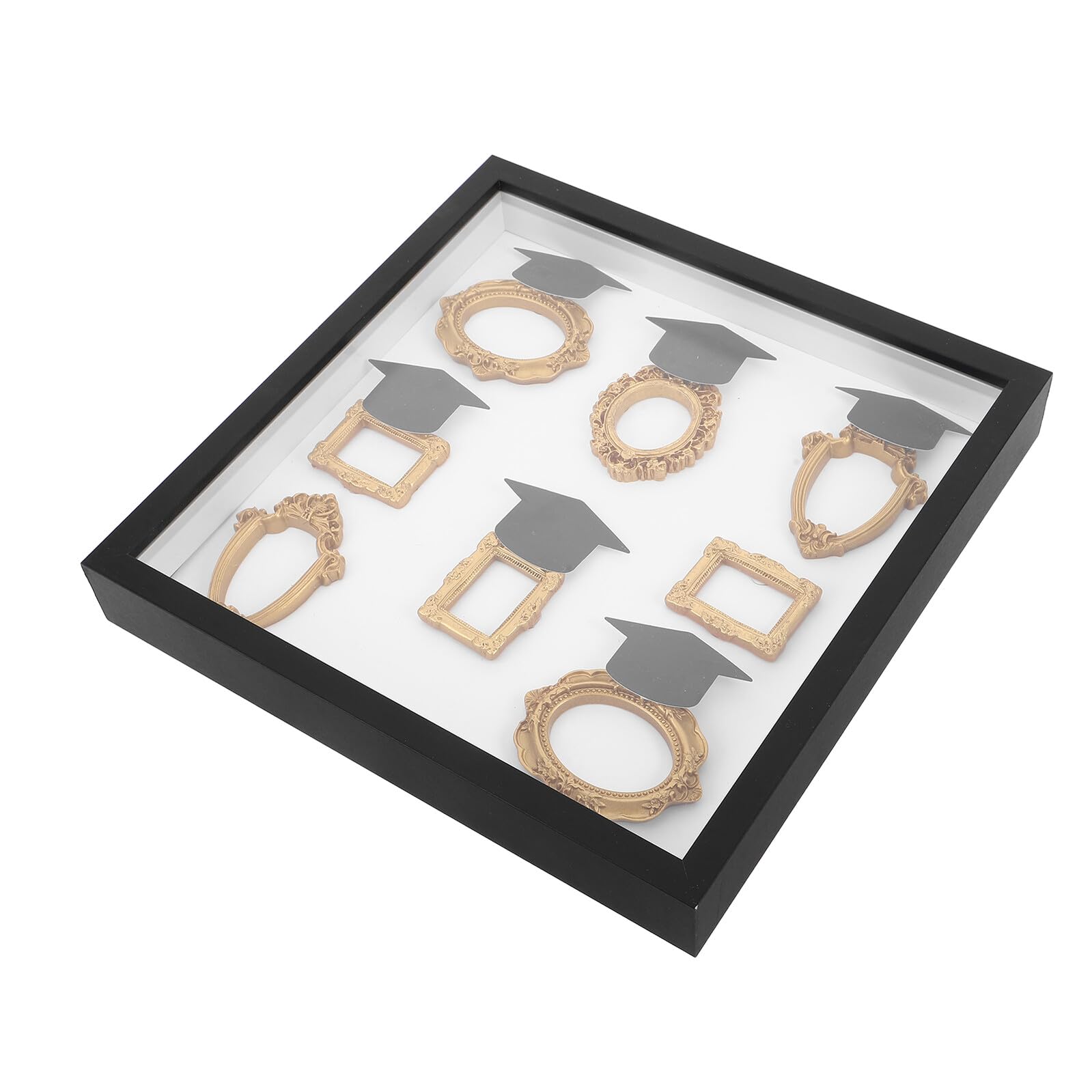 Kit Cadre Photo Miniature Bois Foncé Décoration Fête Diplômé Boîte Souvenirs DIY