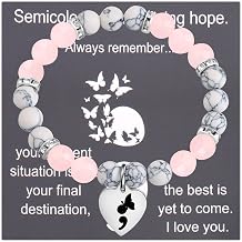 UJIMS Semicolon Gift Suicide Prevention Awareness Necklace Mental Health Awareness Bracelet Depression Inspired Gifts