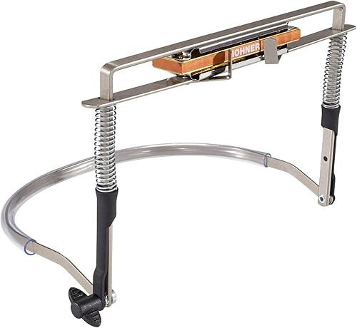Miniatura 3 de Hohner Accordions Hohner KM4307 - Soporte para armónica - Modelo mejorado de 154, estándar de la industria, soporte de cuello de arpa manos libres y