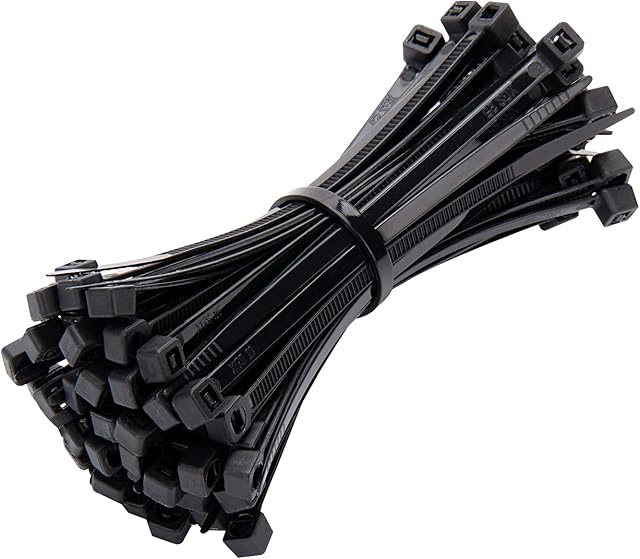 Beinear 100 Pack of Black Cable Ties, 100mm x 3.6mm, 4" Premium Tie Wraps - Self Locking, Strong Nylon Zip Ties