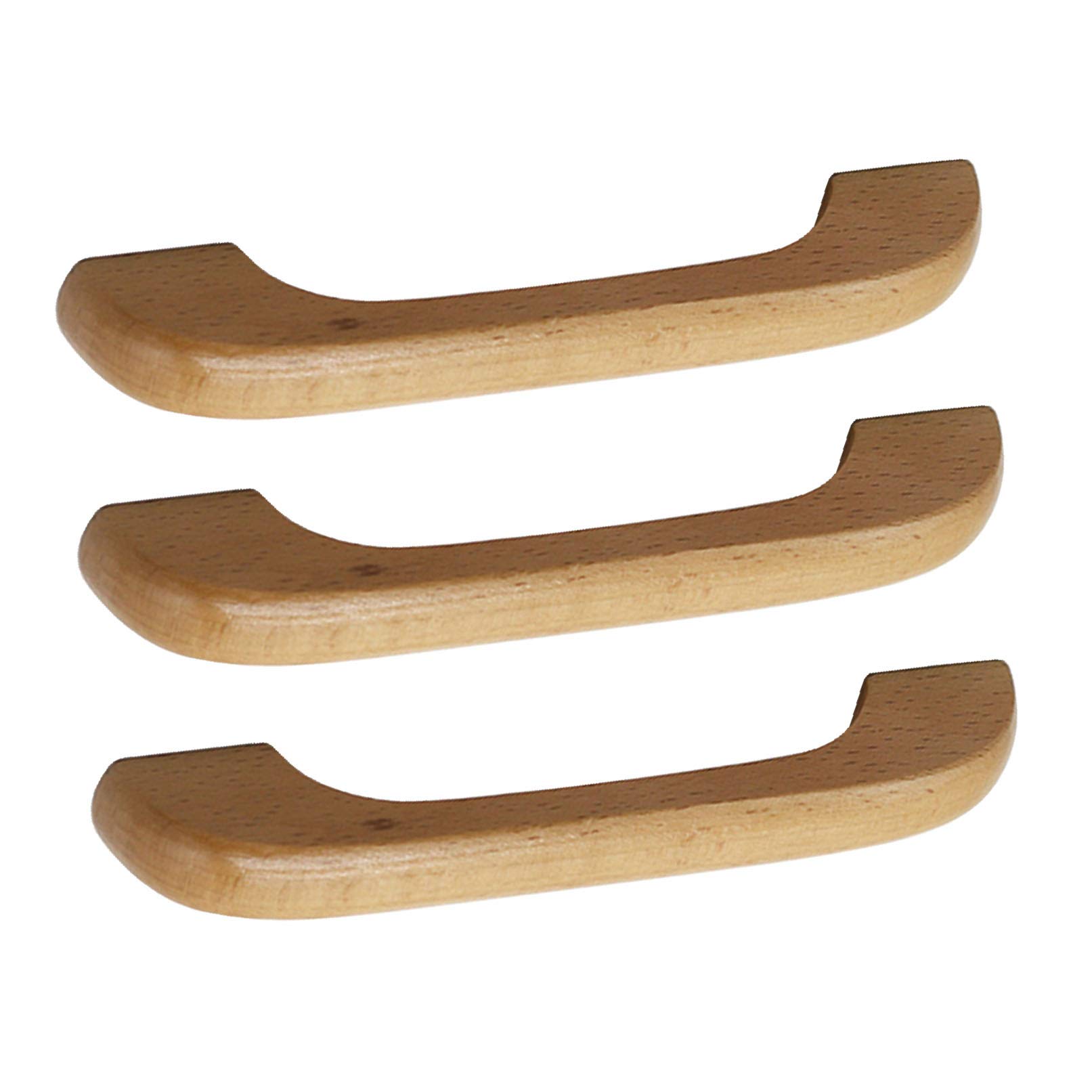 pomos de madera para puertas, pomos para cajones, Paquete de 3 pomos de madera maciza for cajones, tiradores, tiradores de madera, tiradores de puerta de armario, tiradores de muebles, tiradores de to