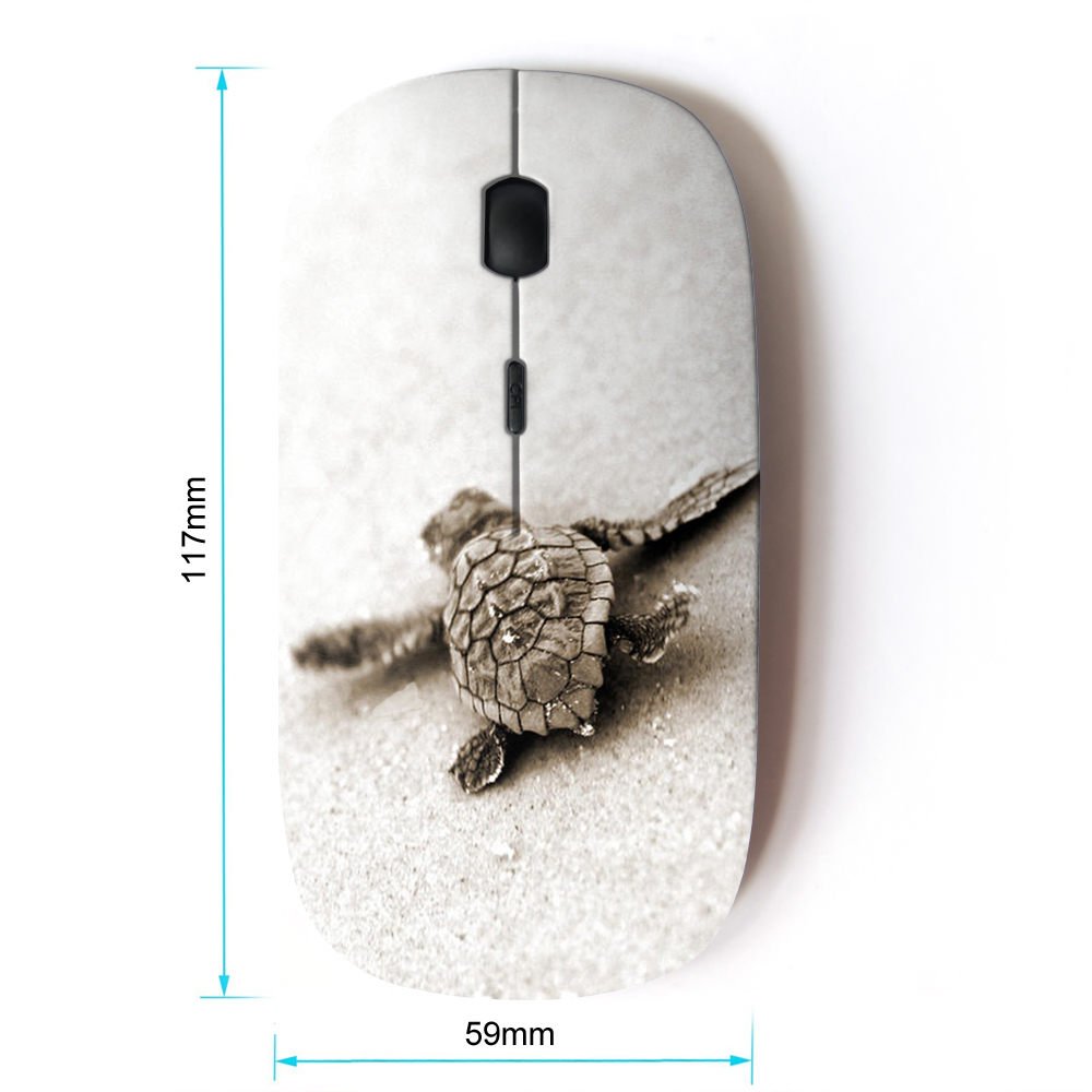 Turtle Baby Tortoise Wireless Mouse - 2.4G Optical Animal Design Computer Mouse