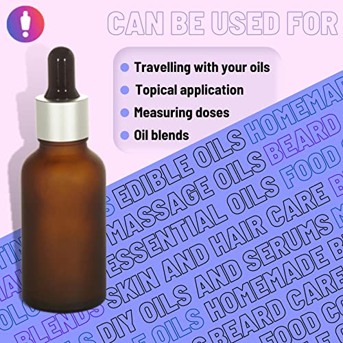 Image of 100ml Amber Round Frosted Glass Bottle + Glass Dropper + Gold Ring + White Silicon Teat