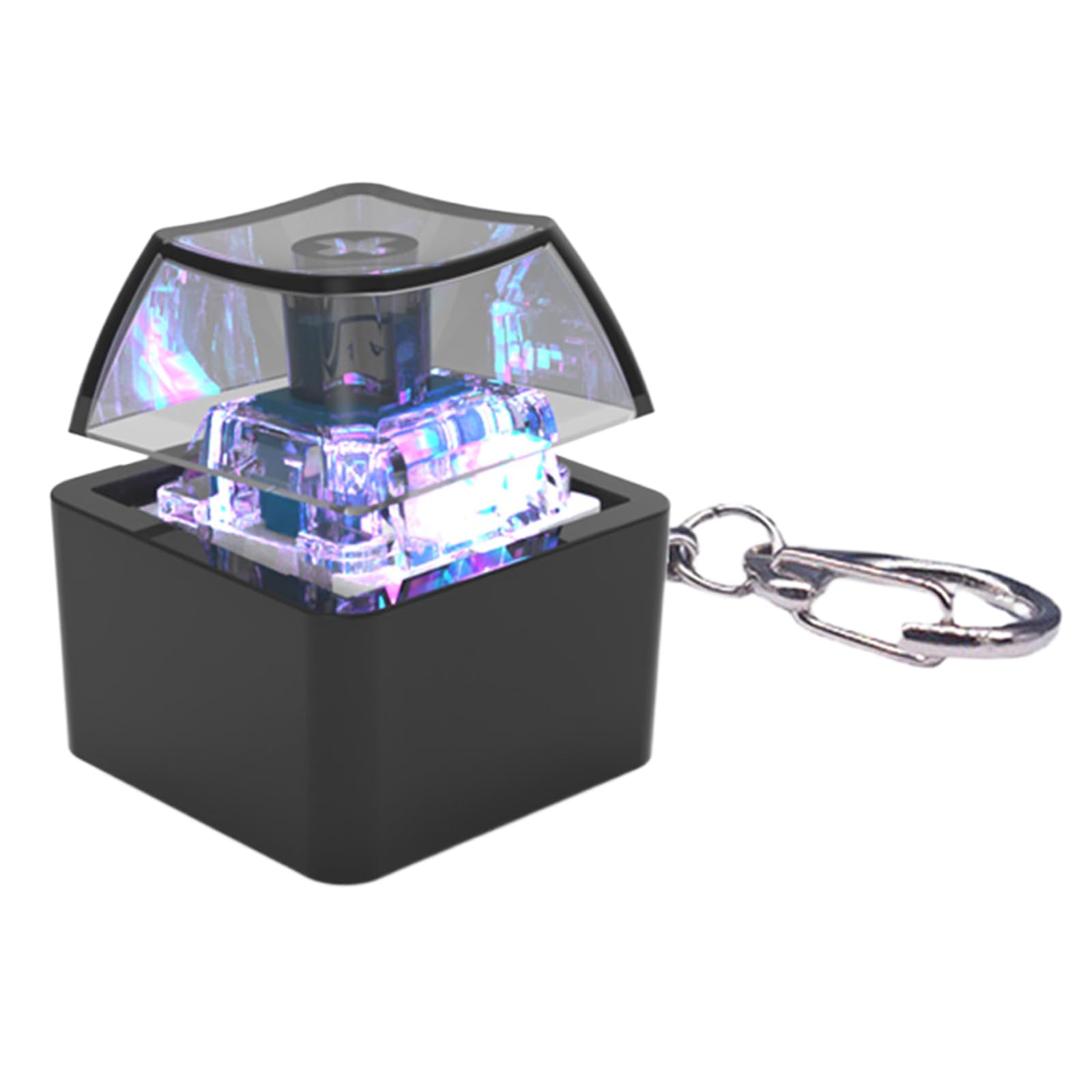 Nucelit LED Light Keyboard Clicks Toy 1-Key Keycap Tester Switches Testing for Stress Relief and Fun Sensory Colorful LED Keycap