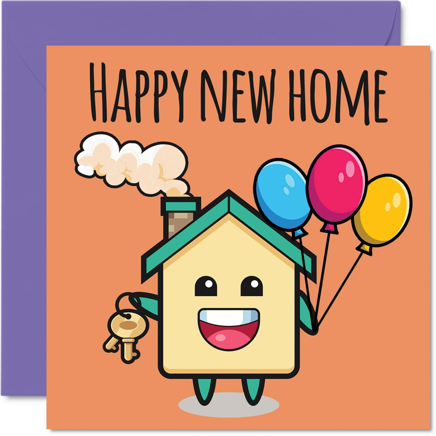 Happy New Home Card - Congrats Moving House Cards, Housewarming Congratulations New House Cards, 145mm Welcome Greeting Cards for Family Friends