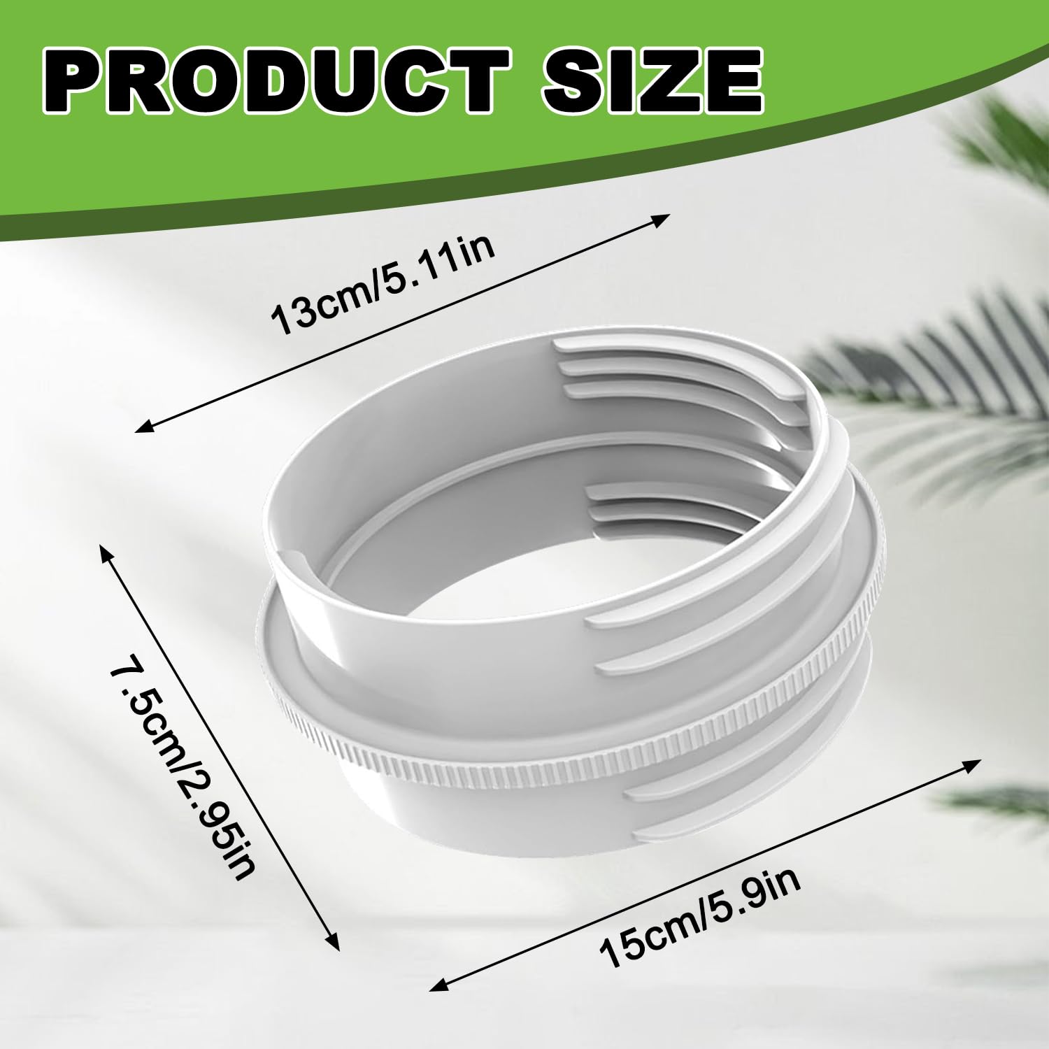 Tuyau Climatiseur Mobile Adaptateur Clim Fenetre, 130 mm intérieur/150 mm Extérieur, Raccord de Tu-yau d'échappement de Climatisation, Adaptateur de Tuy-au D'échappement pour Climatisation