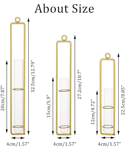 Miniatura 5 de Sziqiqi Estación de propagación de vidrio, jarrones de tubo de ensayo, vidrio transparente para esquejes, brotes, propagación de plantas