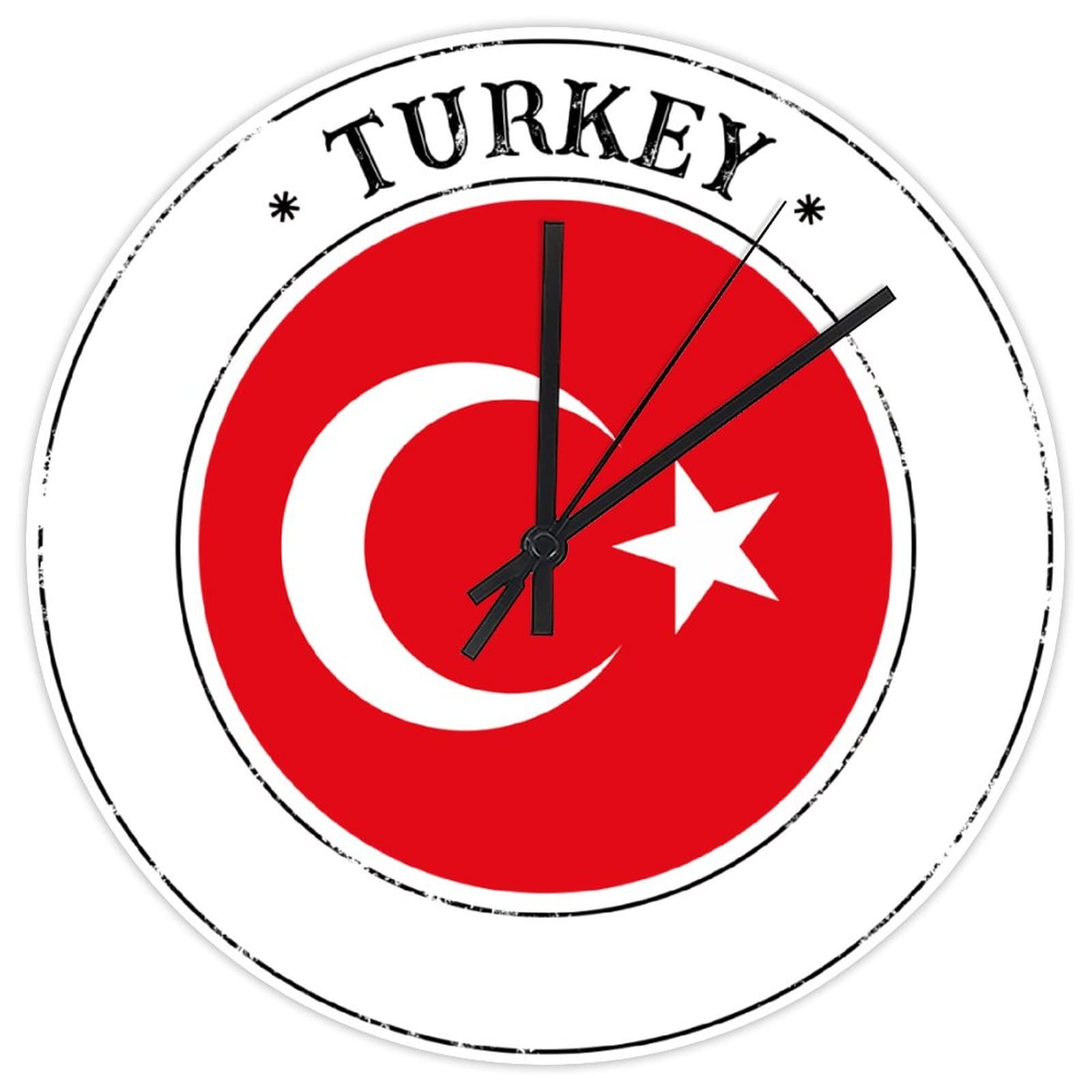 Horloge murale Turquie silencieuse sans tic-tac pour chambre