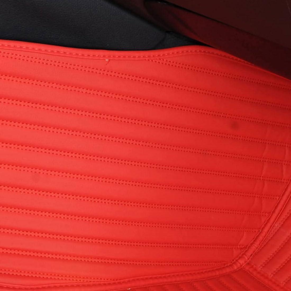 Alfombrillas Moqueta De Cuero Coche para Jaguar F-Pace 2016-2022 (LHD), Cobertura Completa Coche Impermeable a Medida Antideslizantes Moquetas Coche Accesorios,D/Red