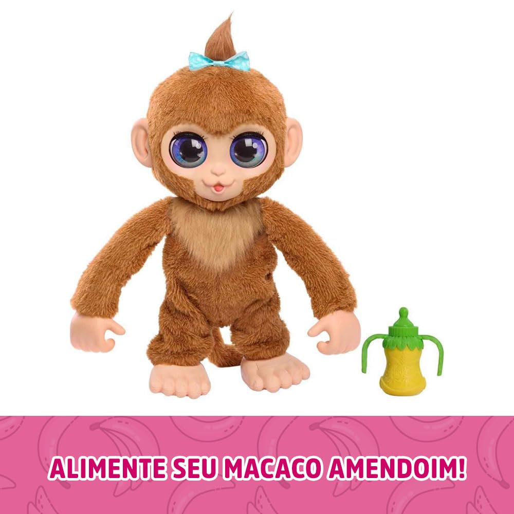 Sunny, FurReal, Pelúcia Interativa, Amendoim o Macaco Brincalhão