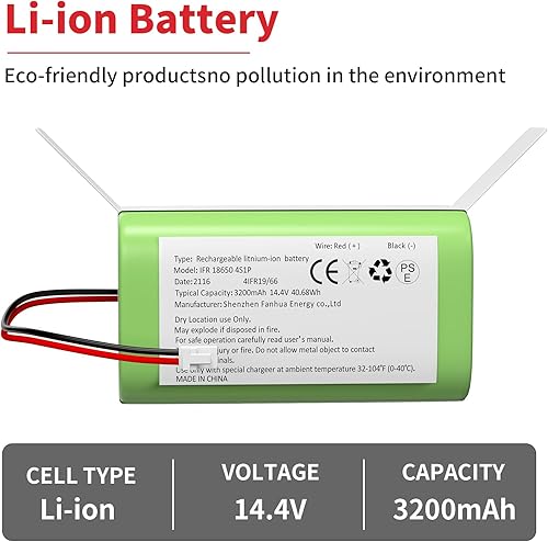 Miniatura 5 de RVBAT850 - Batería de repuesto para Shark lONIQAI Robot RV1001AE RV1001 RV1000 RV1101ARUS RV2001WRUS RV871R RV851WV RV85OBRN RV761 RV750 N AV753