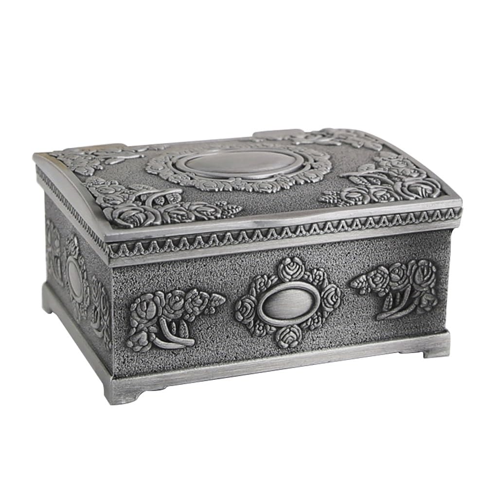 Boîte de rangement pour bagues en métal petite boîte à bijoux carrée rose cadeau