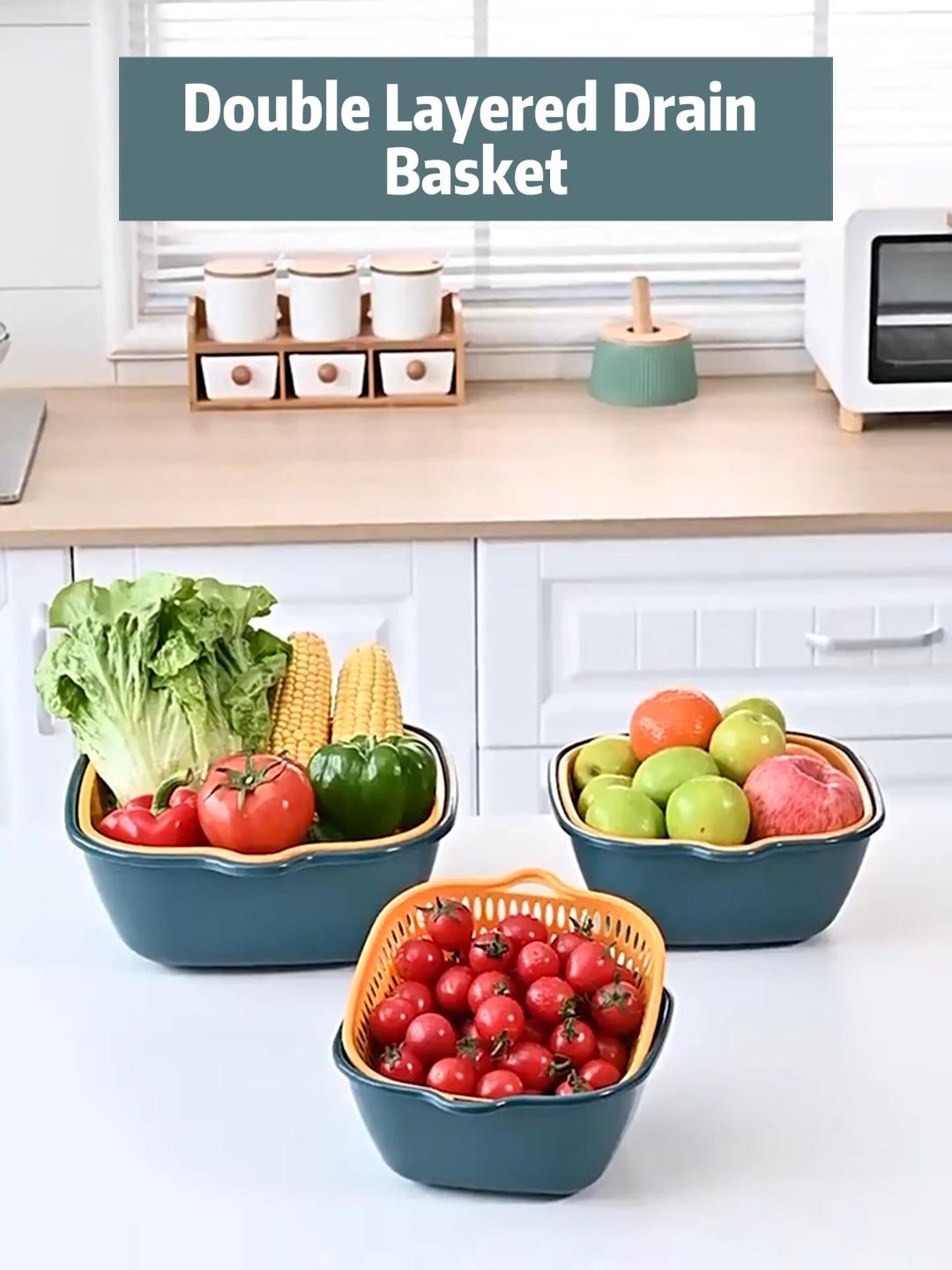 Accroche Robinet Lot De 4 Paniers De Vidange Pour Évier - Passoire Vaisselle, Fruits Et Légumes - 4 Couleurs Scolino Per Lavandino Allungabile