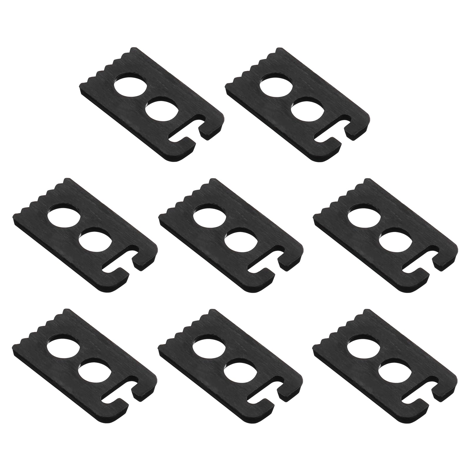 No Tie Shoelace Buckles, Black Plastic Lace Lock Clip for Sneakers Sports Shoes, 8Pcs