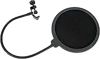 Sou Foto | Pop Filter POP-001 Filtro Anti Pop Windscreen para Microfone com Haste Flexível e Clamp Ajustável