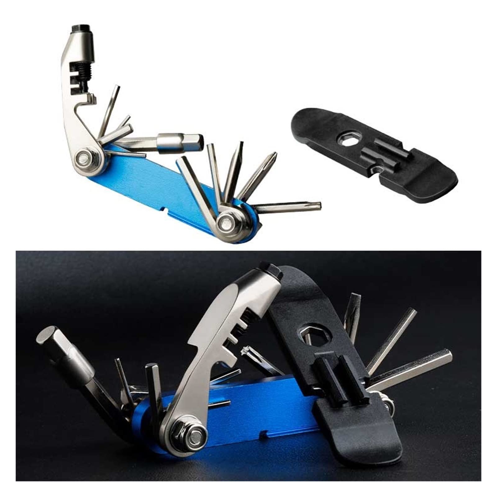 LamaMe TRUSTTWO - Kit de herramientas para reparación de bicicleta, cortador de cadena de bicicleta, rueda libre, caja de volante, piñón, extractor, conjunto multiservicio The New