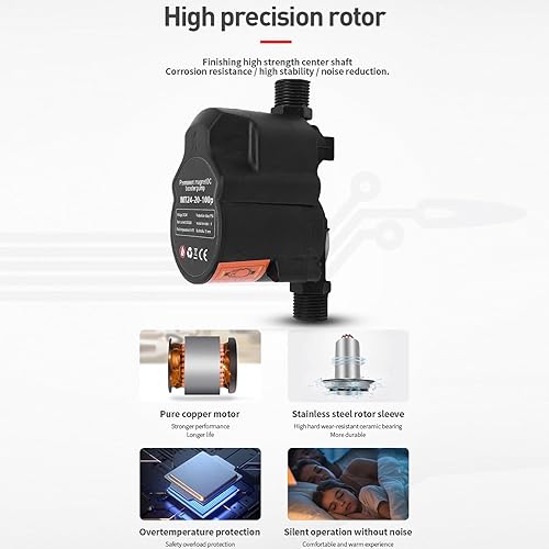 Miniatura 3 de Fafeicy Bomba sumergible pequeña ajustable compacta con rotor de imán permanente para acuarios fuentes jardinería IP56 65.6 ft cabeza de bajo ruido